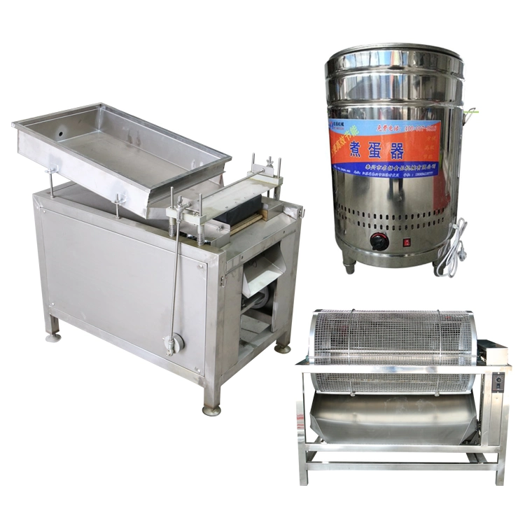 Manufacturer Quail Eggs Boiling Machine Quail Eggshell Breaking Peeling Machine