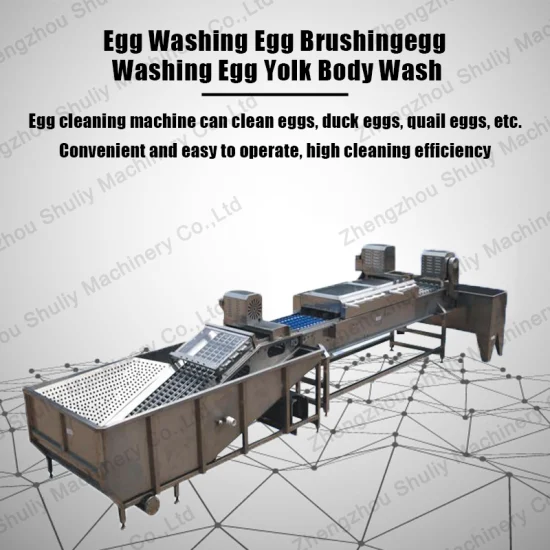 Línea de esterilización, secado y lavado de huevos sucios